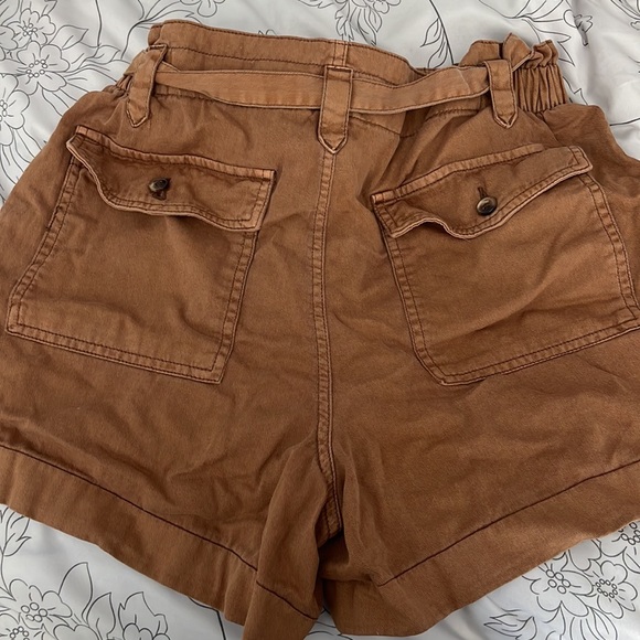 Cutest brown “paper bag” shirts. M. Worn once! - Picture 3 of 3